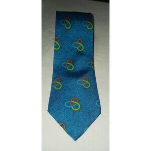 Michael Bruce By Horstan USA Atomic Pattern Multicolored Silk Tie